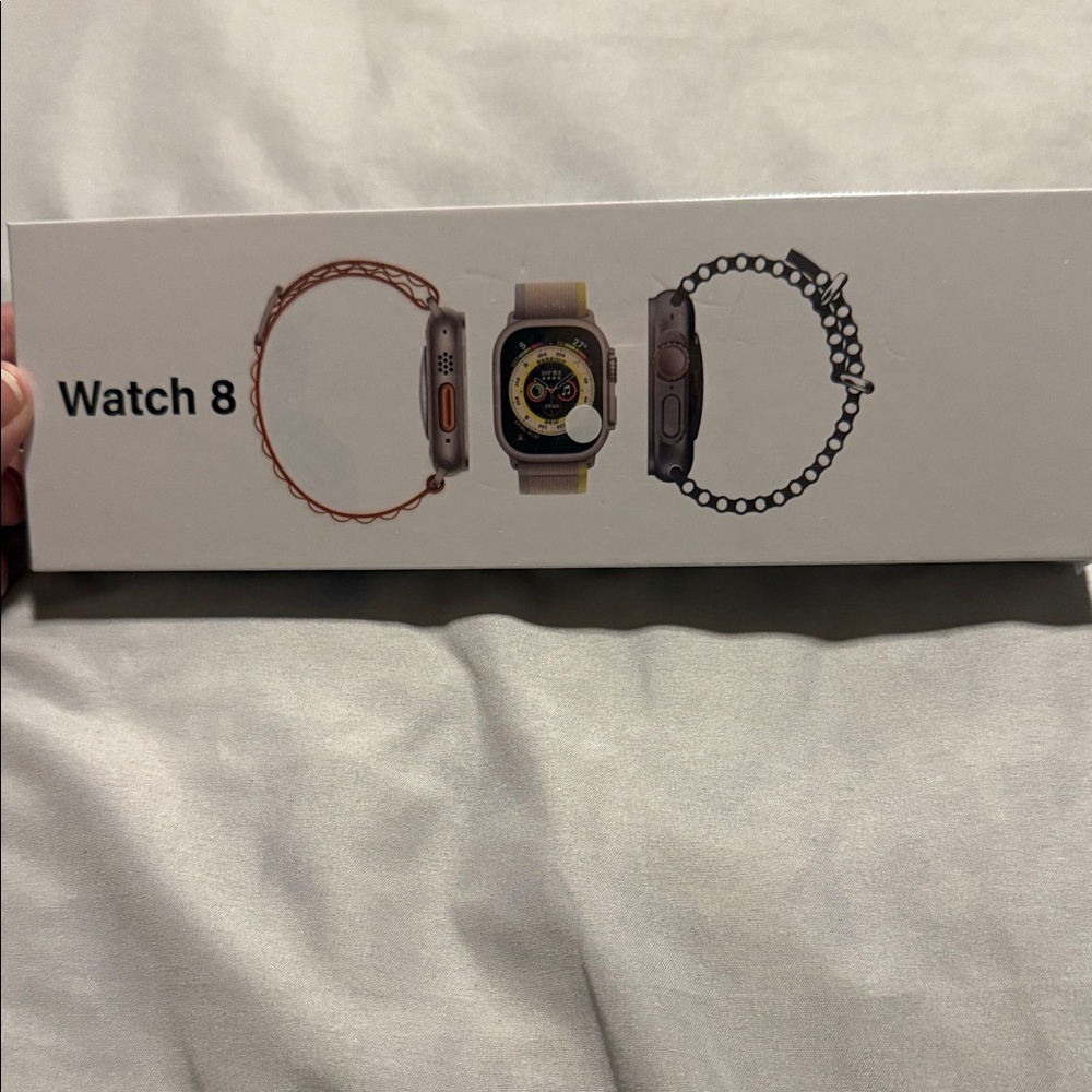 Amazon Smartwatch 8 with Black and Gold Accents